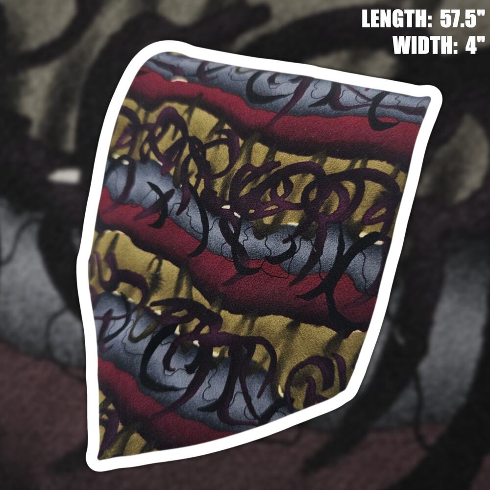 J. Garcia Tie Silk Tie Maroon Gray Courtyard Performance Collection 15 57.5"